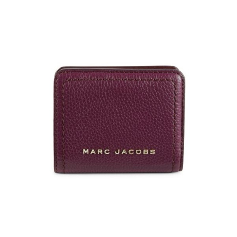 MARC JACOBS The Groove Mini Leather Snap Wallet in Plum, very good condition